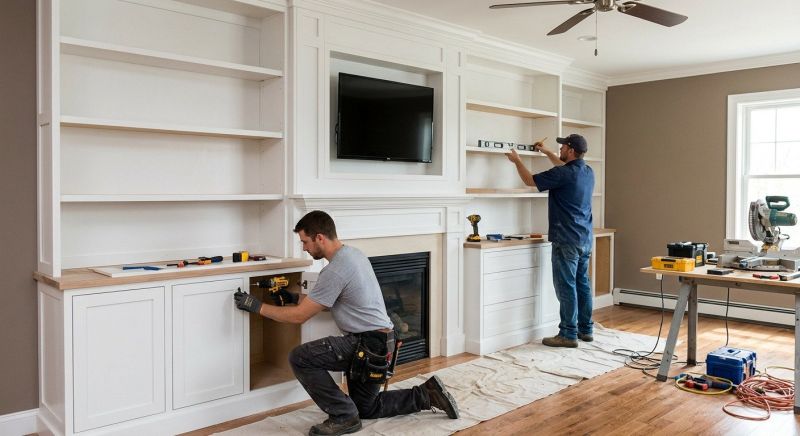 Fireplace Cabinet Installation in Annapolis, MD